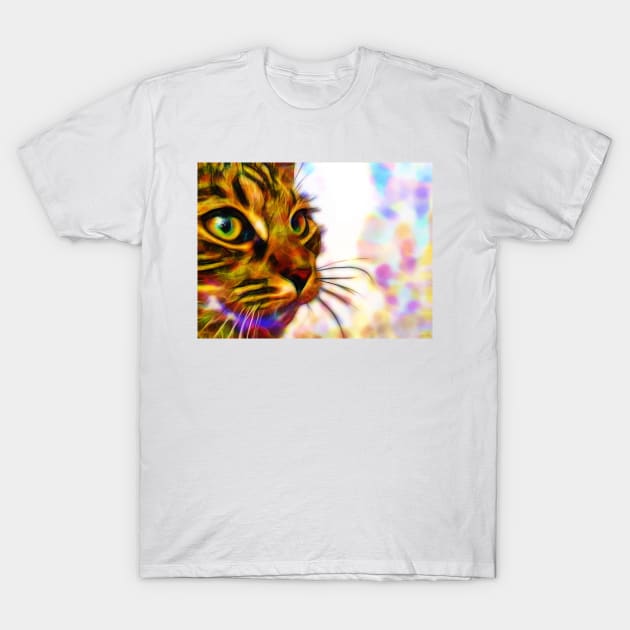 Cat Face Close Up T-Shirt by danieljanda